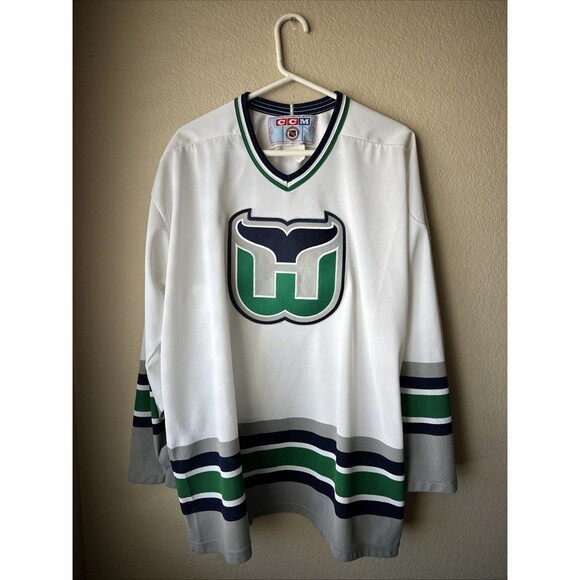 Hartford Whalers - Vintage White Home 1992-1997 Jersey - OG CCM - Men’s Size XL